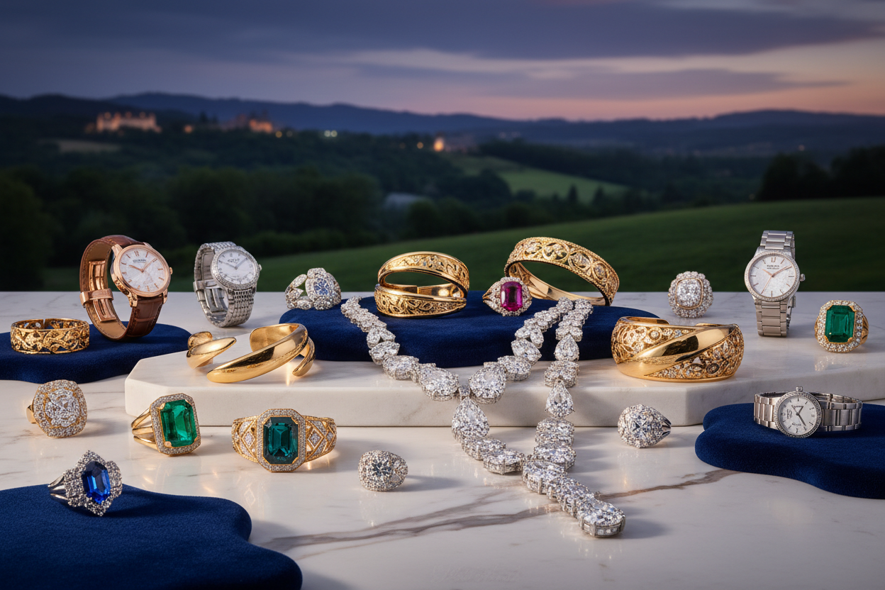luxury jewelry and watches landscape image